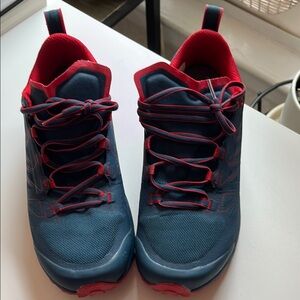 La Sportiva Blue and Red Athletic Shoes with Textile Upper